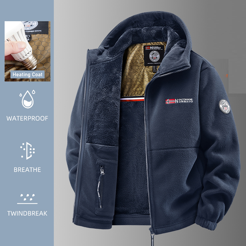 Outdoor Sport Coat - Men Heated Jacket Winter Polar Fleece