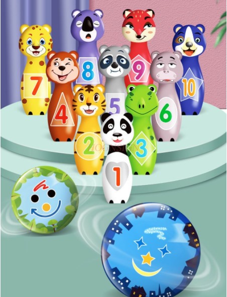 Indoor Sport And Outdoor Sports - PU solid children's bowling toys indoor