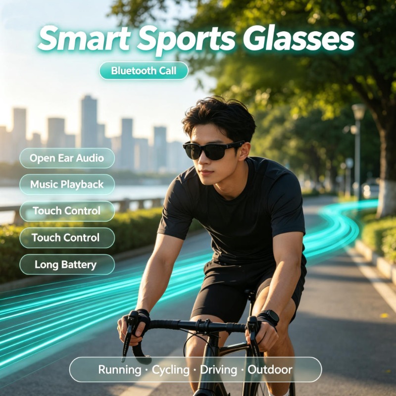 Outdoor Sport Gear - Smart Sports Glasses Open Ear Audio